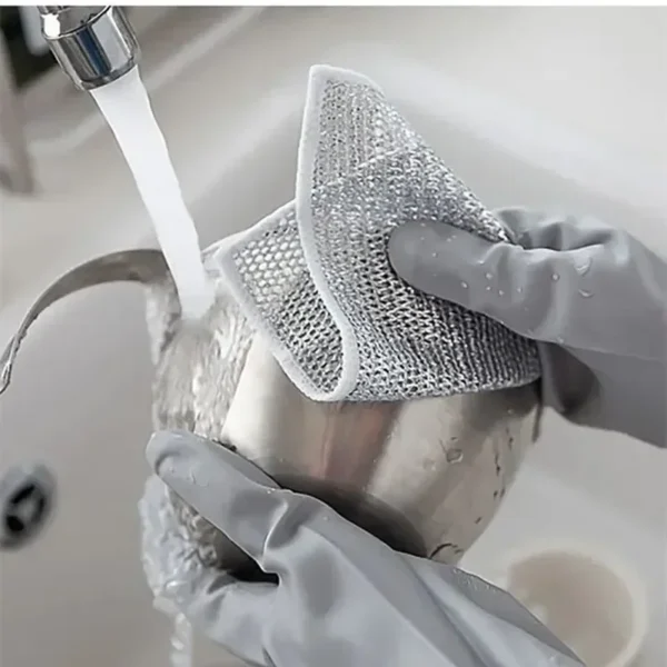 Kitchen Cleaning Cloth Steel Wire Dishwashing Cloth Non-stick Clean Towel Washing Rags Household Rust Removal Cleaning Cloths - Image 12
