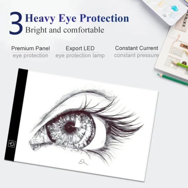Led Drawing Copy Pad 3 Level Dimmable Board Table Animation Painting Educational Toys Gift Adjustable Light Notepad For Children - Image 5