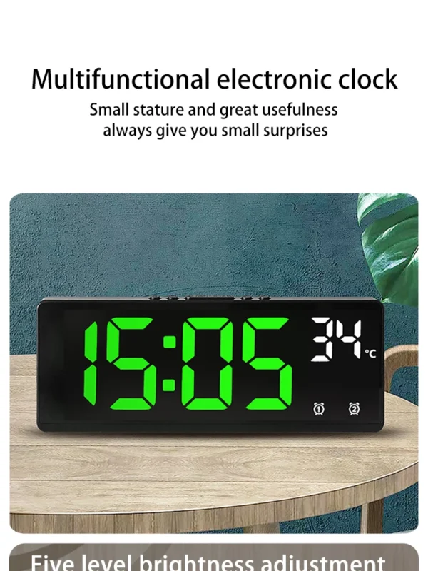 Creative Multifunction Electronic Clock Simple Large Screen Clock Multi Group Alarm Clock Student Clock - Image 9