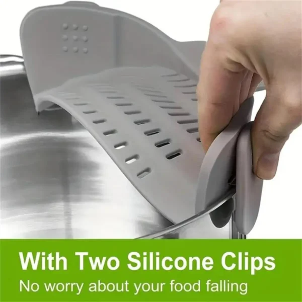 1pc, Strainer, Pot Strainer, Adjustable Clip On Strainer For Pots Pans And Bowls, Kitchen Pot Strainer - Image 5