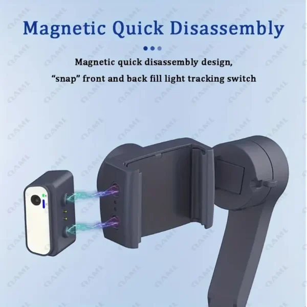 QAML The Newest F12 APP function 3-Axis Handheld Gimbal Optional AI Face Smart Tracking Smartphone Stabilizer with fill light - Image 4