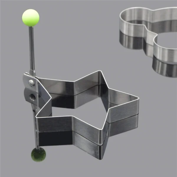 5pcs Egg Mold Ring Stainless Steel Round/Heart/Flower/Five-Pointed Star and Mickey Mouse Shaped Egg Mold Ring Kitchen Utensil - Image 4
