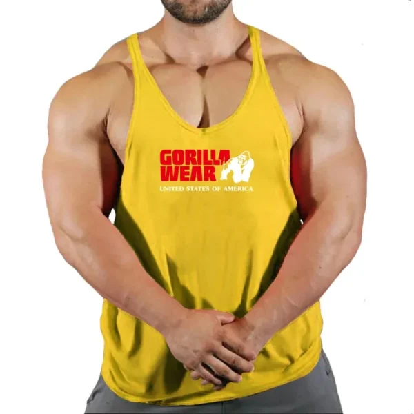 Gyms Men's Clothes Tank TopGym Bodybuilding and Fitness Stringer Clothing Workout Brand Singlets Shirt Muscle - Image 17