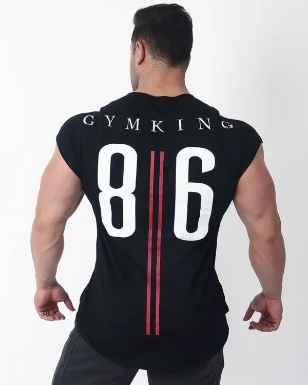 Men's T-Shirt Sports Clothing Fashion Man Gym Fitness Short Sleeved Sweatshirt Tees Bodybuilding Tops - Image 3