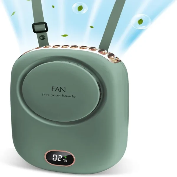 Portable Neck Fan, Hanging Neck Fan Hands Free with Adjustable Lanyard and Bracket, USB Rechargeable Bladeless Mini Fans Portabl - Image 10