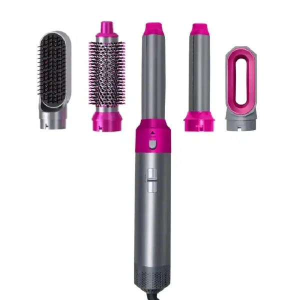 Hair Dryer 5-In-1 Electric Hair Comb Negative Ion Straight Curler Brush Blow Dryer Air Comb Removable Brush Kit Tool - Image 5