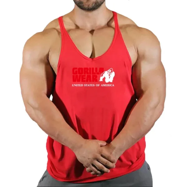 Gyms Men's Clothes Tank TopGym Bodybuilding and Fitness Stringer Clothing Workout Brand Singlets Shirt Muscle - Image 8