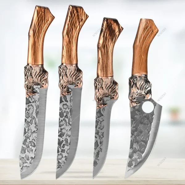 WXCOO Forged Kitchen Chef Knife Set Stainless Steel Meat Fish Fruit Vegetables Slicing Knife Butcher Boning Cleaver Knives - Image 10
