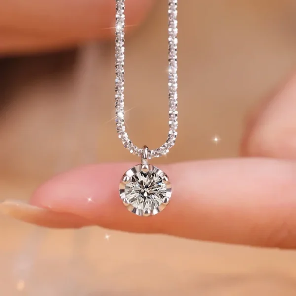 TEN CARATS S925 Sterling Silver VVS1 Moissanite Classic Women's Necklace Birthday Party Gift GRA Certified Jewelry Free shipping - Image 5