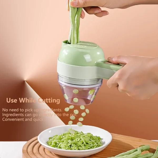 5 - in - 1 Rechargeable Wireless Electric Vegetable Cutter Set - Ideal for Pepper, Garlic & Meat! - Image 2