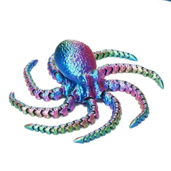 27CM 3D Printed Octopus Figurine with Flexible Joints For Home Office Desk Decor, Ocean Animal Table Ornament Ideal Gift Toy - Image 9