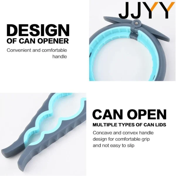 Home Kitchen Can Opener Non-slip Twist Bottle Opener Lid Opening Tool Kitchen Supplies - Image 23