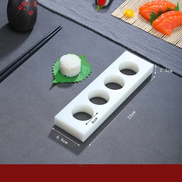 wooden white sushi mould Special flat wooden roller shutter sushi tools Bamboo rice pressing mould mat bento  sushi maker - Image 16