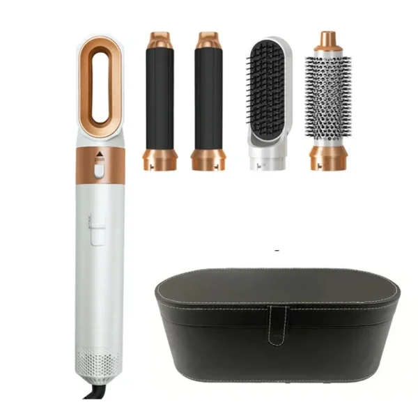 Hair Dryer 5-In-1 Electric Hair Comb Negative Ion Straight Curler Brush Blow Dryer Air Comb Removable Brush Kit Tool - Image 10