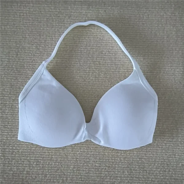 Strappy Bra Gym Top Women High Support Thin Strap Halter Sports Seamless Bras Scrunch Workout Yoga Tank Bra - Image 12