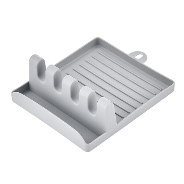 Kitchen Spoon Holders Fork Spatula Rack Shelf Organizer Plastic Chopsticks Holder Non-slip Spoons Pad - Image 24