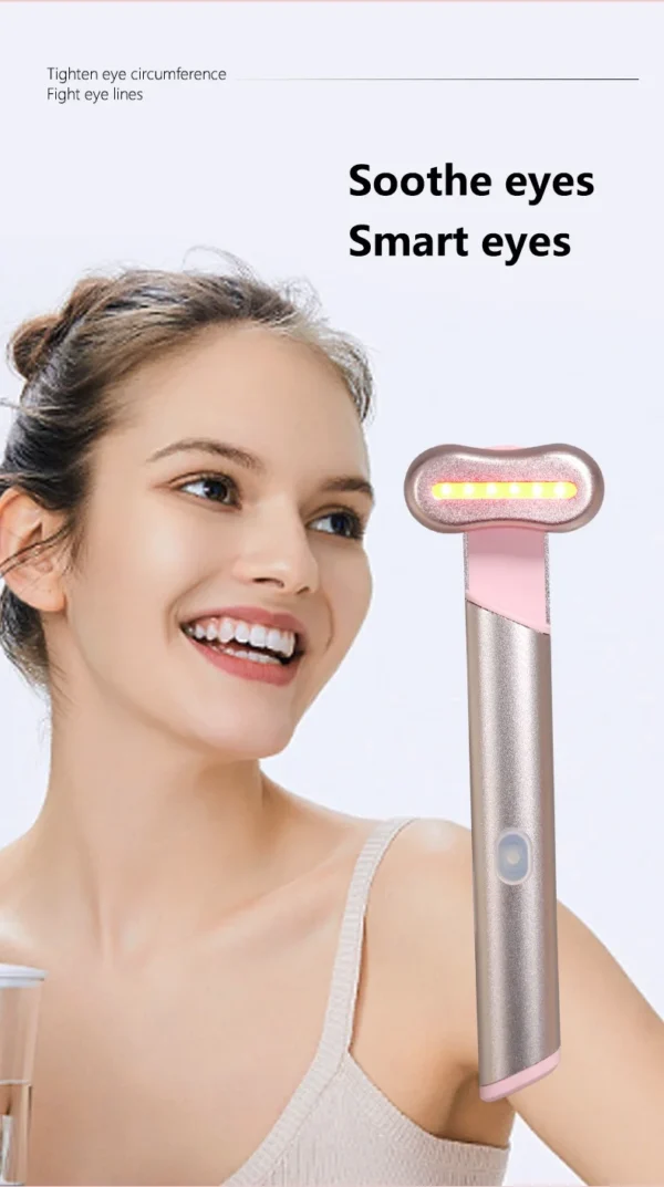 Beauty Eye Massager Device Anti Dark Circle Rechargeable EMS Vibrator Face Lifting Device Skin Care Skin Care 3-in-1 Function - Image 12