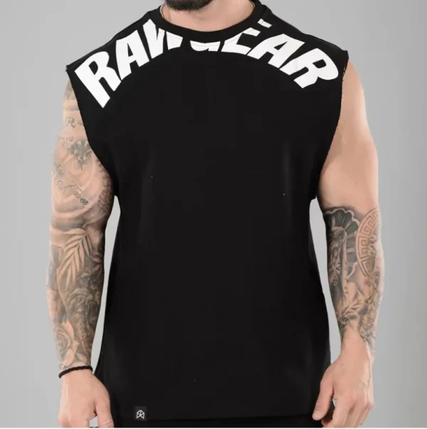 Tank Tops Male Sweat Sleeveless Shirt Muscle Sports Gym Fitness Workout O-Neck Vest Casual Clothing - Image 10