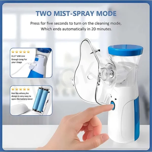 Medical Silent Mesh Nebulizer Handheld Asthma Inhaler Atomizer Children Health Care Mini Portable Nebulizer Humidifier - Image 46