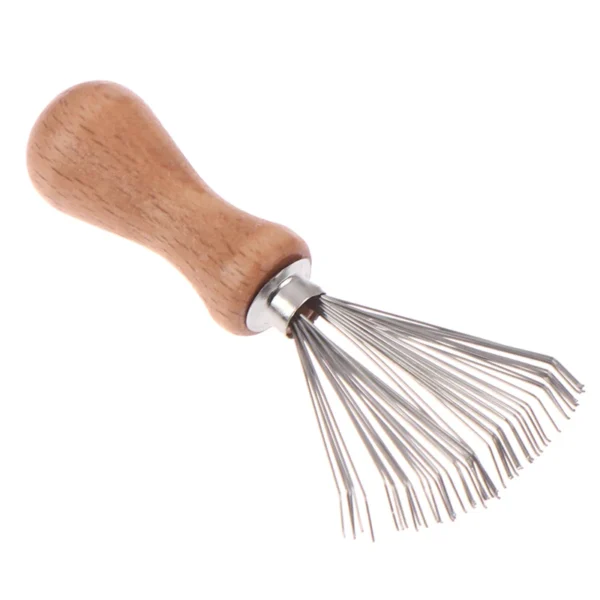 1PCS Wooden Comb Cleaner Delicate Cleaning Removable Comb Cleaner Tool Hair Brush Handle Embeded Tool - Image 14