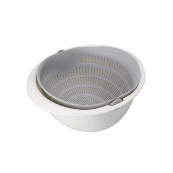 Kitchen Fruit Tray Removable Double Layer Fruit And Vegetable Basin Draining Basket Creative Household Rotating Washing Basket - Image 20