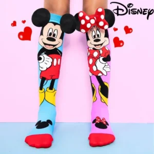 Disney Mickey Kids Soft Comfortable Fashion Cute Cartoon Creative Pattern Over the Knee Trend Holiday Socks Accessories Gifts