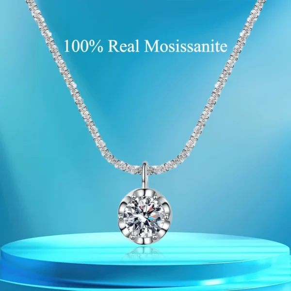 TEN CARATS S925 Sterling Silver VVS1 Moissanite Classic Women's Necklace Birthday Party Gift GRA Certified Jewelry Free shipping - Image 7