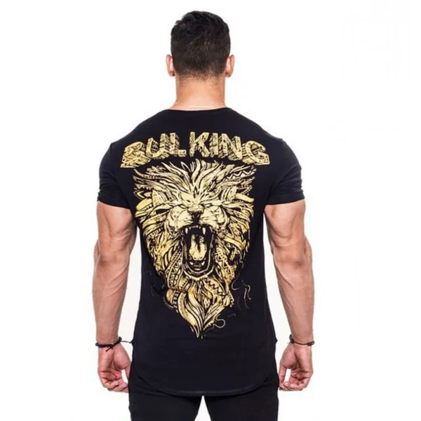 Men's Fashion Print Sports Casual Short Sleeve T-shirt Man Gym Running Training Elastic Bodybuilding Tops Workout Tights - Image 6