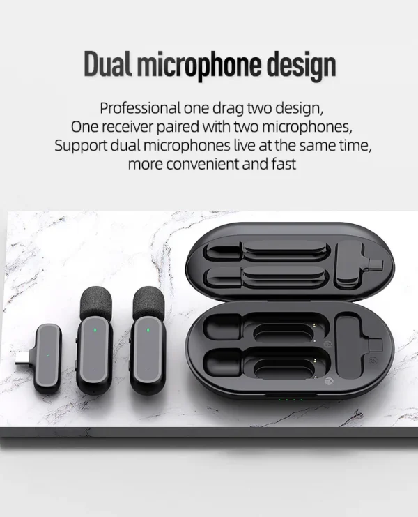 Xiaomi Mijia Wireless Lavalier Microphone with Charging Box Audio Video Noise Cancel Record Plug-and-Play Mic for IOS Android - Image 19