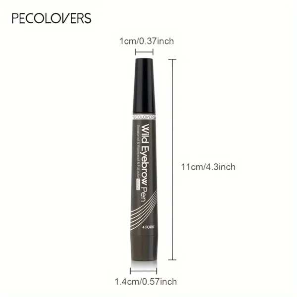 6 Colors 1pc Eyebrow Pen Waterproof 4 Split Tip Eyebrows Pen Eyebrow Tattoo Pen Waterproof Liquid Black Eyebrow Makeup Pencil - Image 4