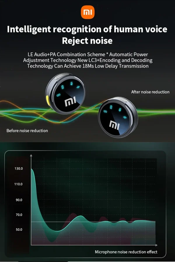 XIAOMI S3 Portable Wireless New Mini microphone Noise Reduction Lightweight And Smaller CD Level Quality Low Latency For Android - Image 16