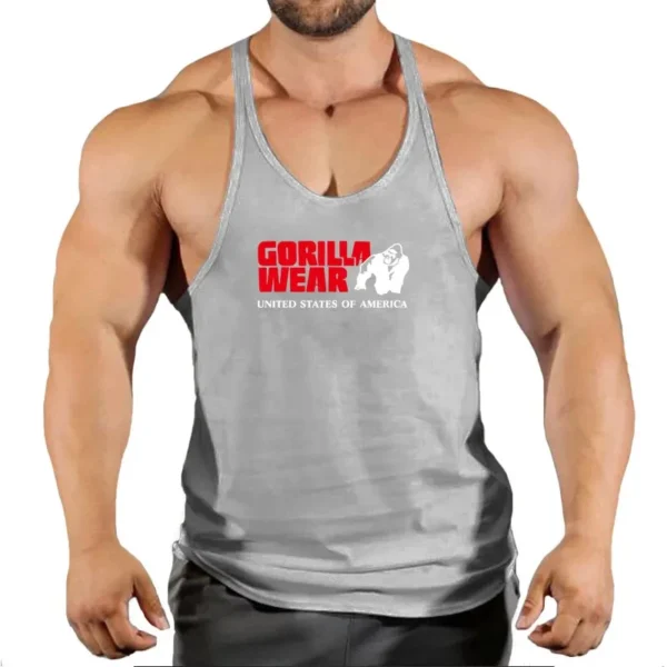 Gyms Men's Clothes Tank TopGym Bodybuilding and Fitness Stringer Clothing Workout Brand Singlets Shirt Muscle - Image 15