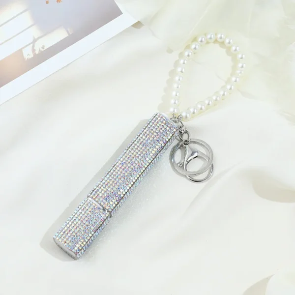 perfume keychain Spray Bottle Portable Empty Perfume Bottle Keychain Refillable Glitter Cosmetic Container New - Image 8