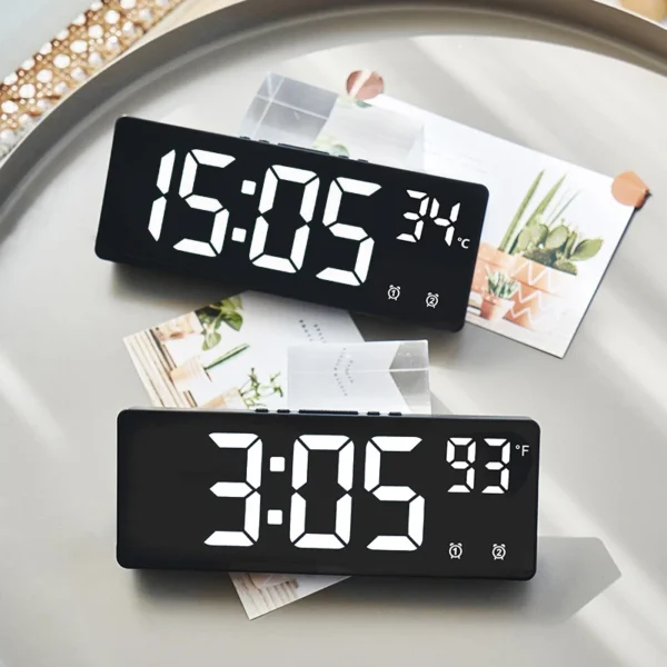 Creative Multifunction Electronic Clock Simple Large Screen Clock Multi Group Alarm Clock Student Clock - Image 5