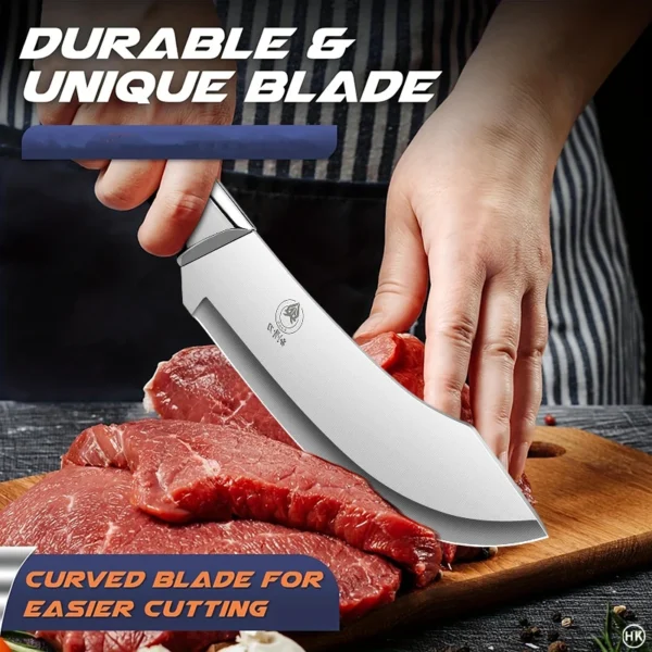 Stainless steel ultra sharp bending fracture knife, suitable for precise cutting, trimming, and peeling by professional butchers - Image 4