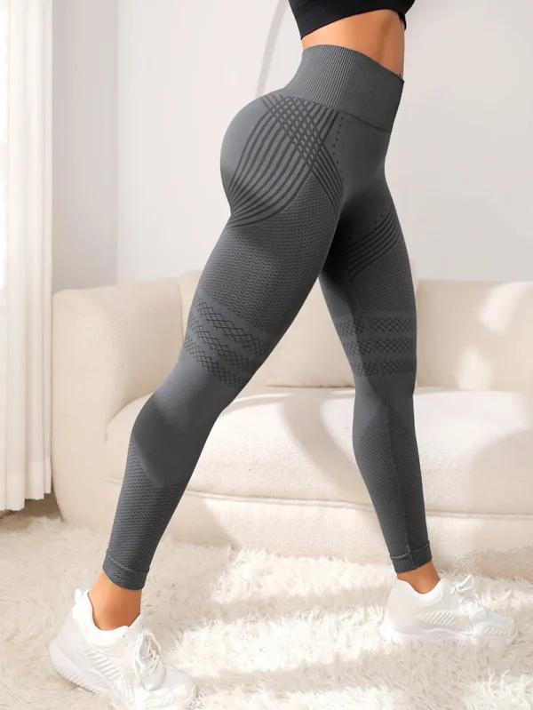 Mileegirl Seamless Sports Tights Woman High Waist Sporty Leggings Quick Drying Yoga Pants Gym Workout Scrunch Pants - Image 18
