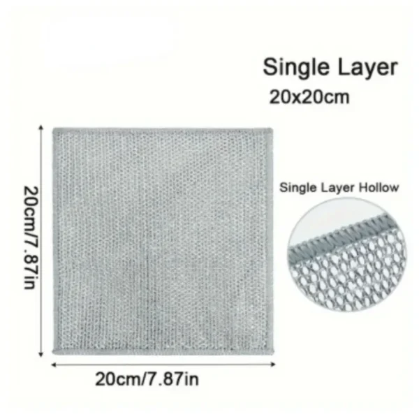 Kitchen Cleaning Cloth Steel Wire Dishwashing Cloth Non-stick Clean Towel Washing Rags Household Rust Removal Cleaning Cloths - Image 7
