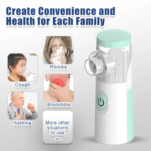Medical Silent Mesh Nebulizer Handheld Asthma Inhaler Atomizer Children Health Care Mini Portable Nebulizer Humidifier - Image 3