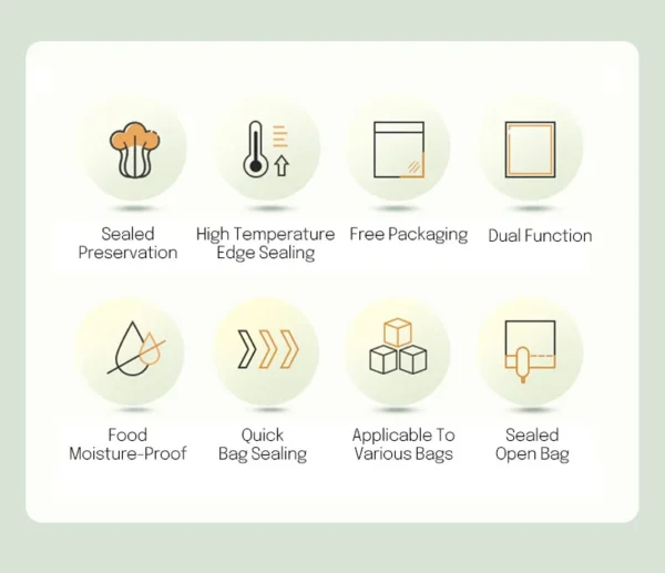 Plastic Heat Bag Sealer Food Packaging Sealing Machine Portable Snack Bag Sealing Clip Kitchen Storage Accessories Home Gadgets - Image 15