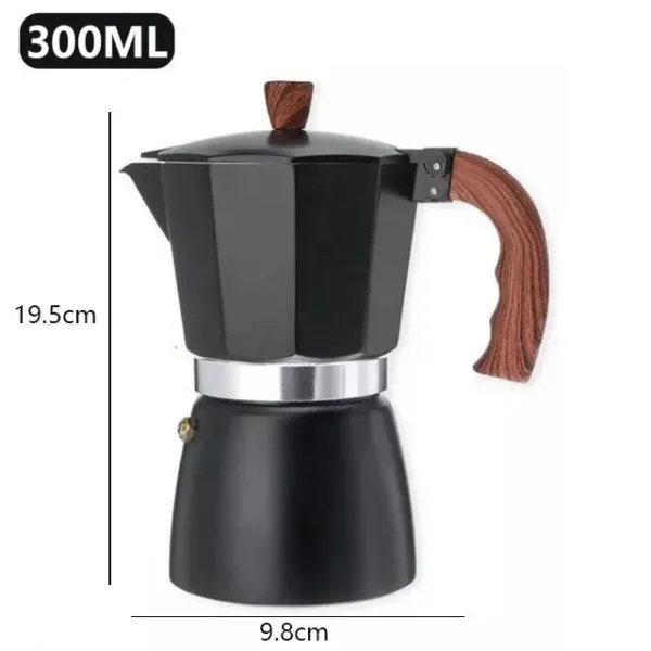 150ml 300ml Vintage Wooden Handle Espresso Maker Moka Pot Classic Italian Cafe Tools Kitchen Cafe Accessories - Image 9