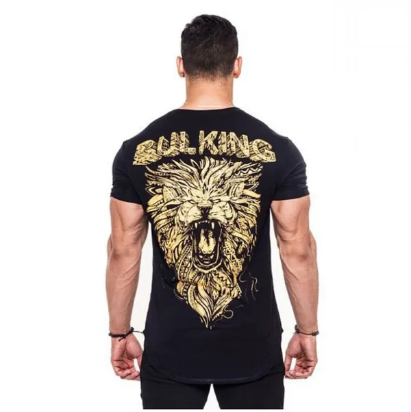 Men's Fashion Print Sports Casual Short Sleeve T-shirt Man Gym Running Training Elastic Bodybuilding Tops Workout Tights - Image 26