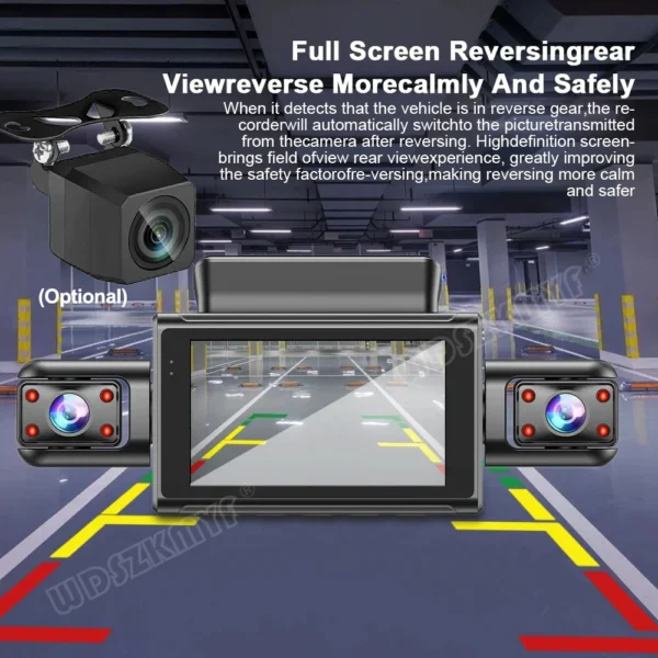 360° Car Dash Cam 4 Channels Video Recorder 1080P Car DVR 24H Parking Monitor Front Right With Rear View Night Vision Black Box - Image 19