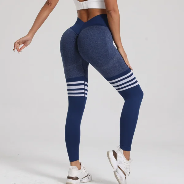 Women Gym V Back  Line Leggings Butt Lifting Fitness Athletic Workout Scrunch Leggins Outdoor Yoga Pants Sports Tights S-XL - Image 12