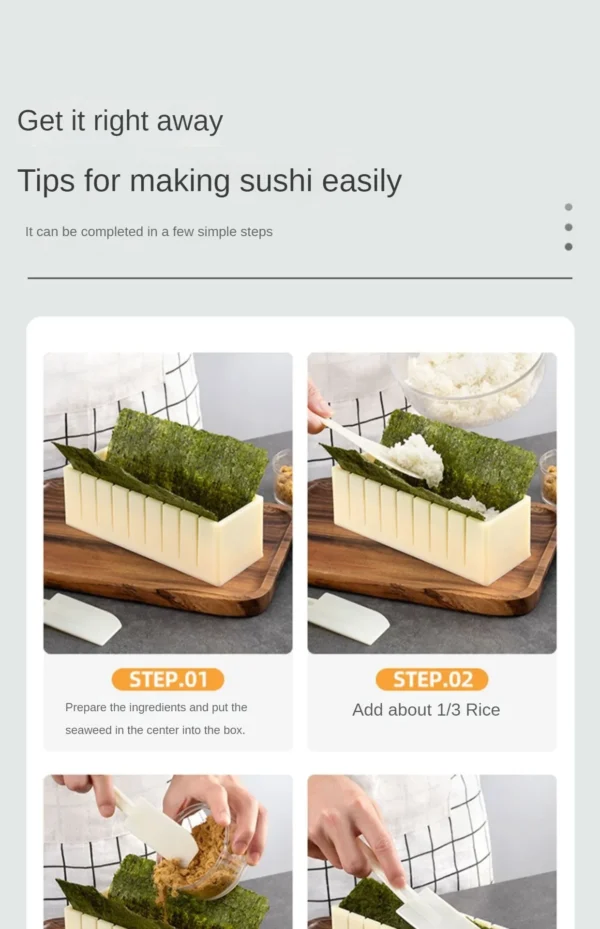 DIY Sushi Maker Rice Circular Mold Japanse Cake Lovelike Mold Multifunctionele Mould Square Making Tool Set Kitchen Accessories - Image 21