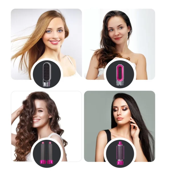 2025 New 5 in 1 Hair Dryer Hot Comb Set Professional Curling Iron Hair Straightener Styling Tool For Airwrap Hair Dryer NEW - Image 3