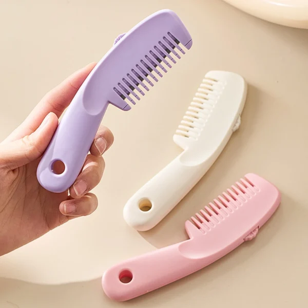 1 Piece Set of Three-Speed Adjustable Two-In-One Hairdressing Comb with Blade for Home Self-Service Hair Sliding Bangs Comb - Image 12