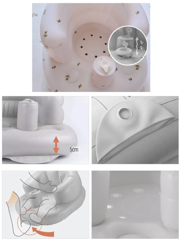 Baby Sofa Infant PVC Seat Child Learning Dinner Chair Portable Bath Stool Beach Armchair For Kids - Image 32