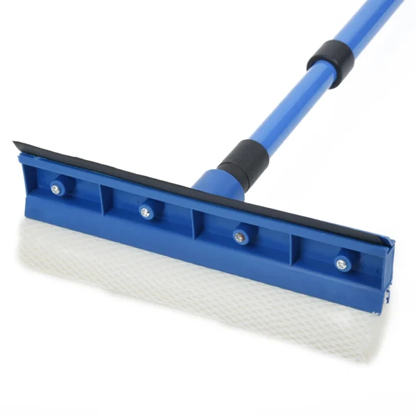 2 In 1 Telescopic Window Glass Cleaner Wiper Long Handle Sponge Brush Window Mop Squeegee Wiper Dual-purpose Glass Eraser - Image 11