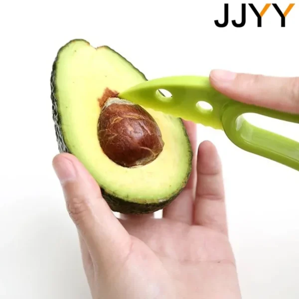 Avocado Slicer  3 In 1 Shea Corer Butter Fruit Peeler Cutter Pulp Separator Plastic Knife Kitchen Vegetable Tools - Image 2