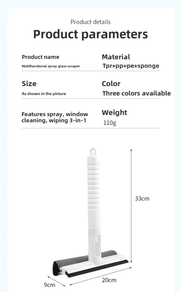 Glass Cleaning Window Cleaning Brush Utility Vehicle Glass Wiper Household Wiper Wall Cleaning Tool Brush Window Tool - Image 25